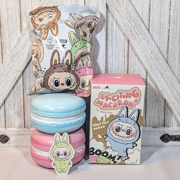 Authentic POP MART The Monsters Exciting Macaron Green Grape Labubu - NIB - Picture 1 of 9